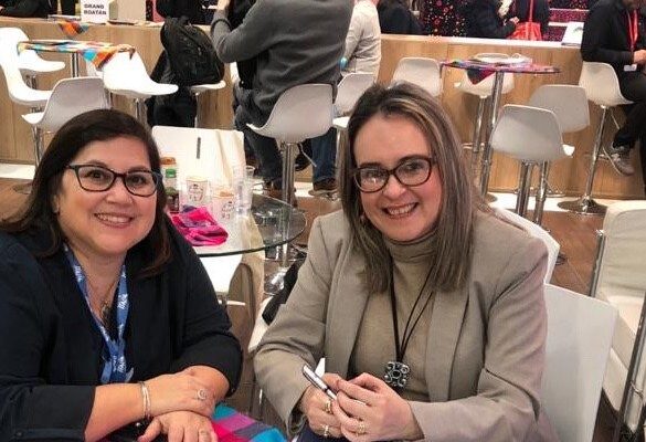 Veronica Gomez, Director of ISTO Americas with Tatiana Siercke, Director of Institutional Management and International Relations of the Honduran Tourism Institute, Honduras.  FITUR 2020